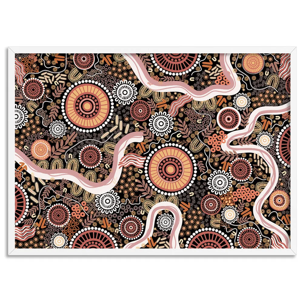 Canobie Dry Season Ochre in Landscape - Art Print by Leah Cummins
