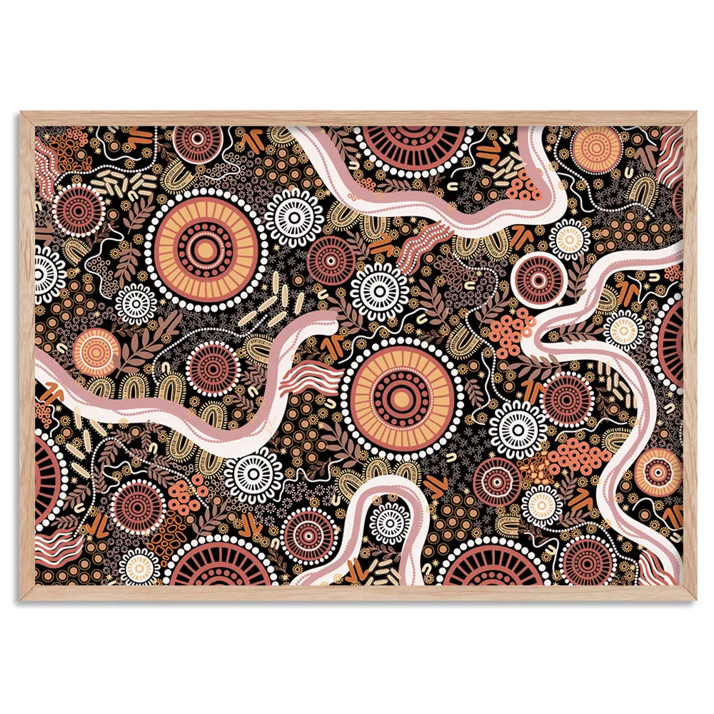 Canobie Dry Season Ochre in Landscape - Art Print by Leah Cummins