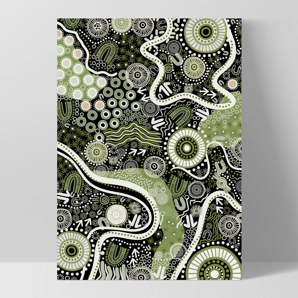 Canobie Dry Season Sage Green I - Art Print by Leah Cummins