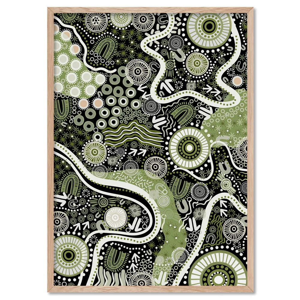 Canobie Dry Season Sage Green I - Art Print by Leah Cummins