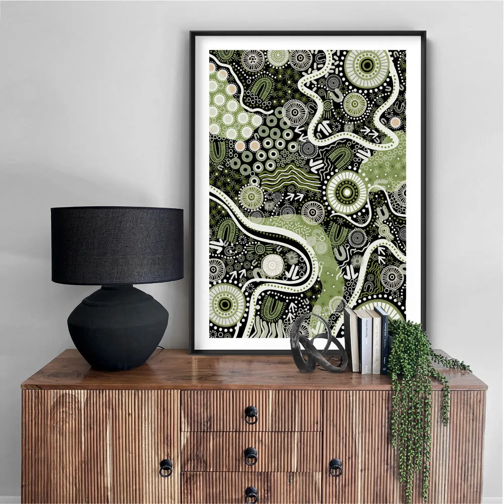 Canobie Dry Season Sage Green I - Art Print by Leah Cummins