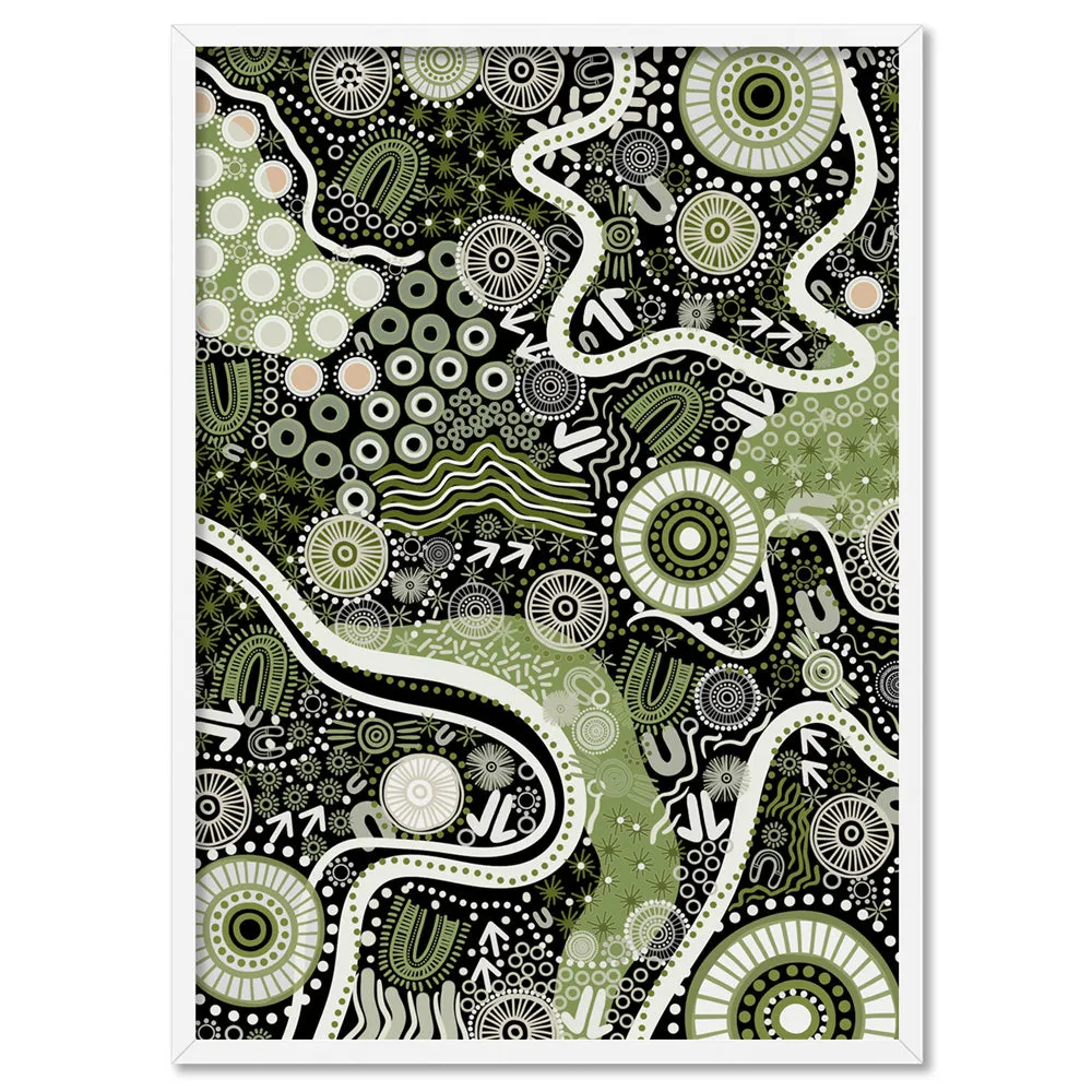 Canobie Dry Season Sage Green I - Art Print by Leah Cummins