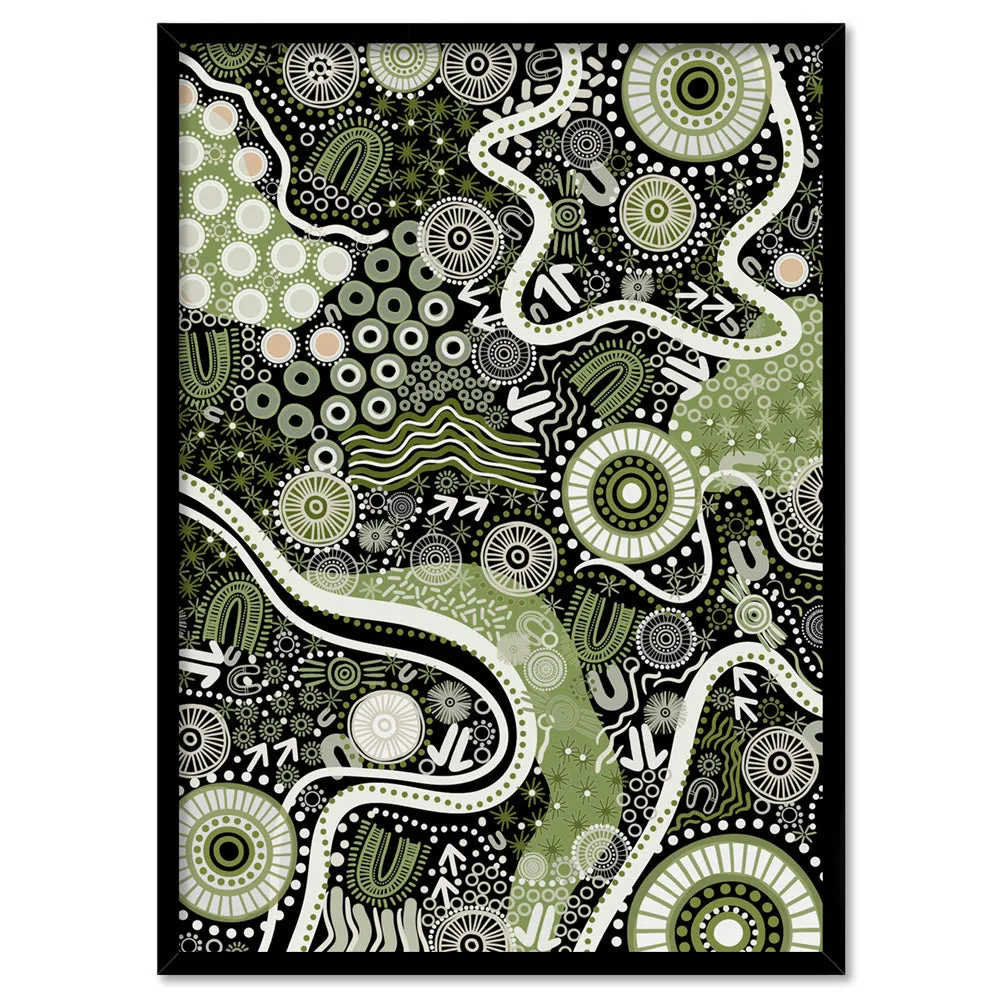 Canobie Dry Season Sage Green I - Art Print by Leah Cummins