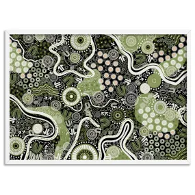 Canobie Dry Season Sage Green in Landscape - Art Print by Leah Cummins