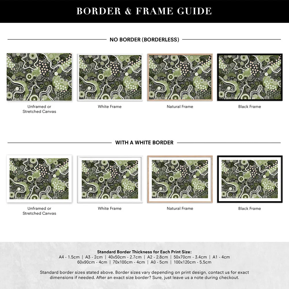 Canobie Dry Season Sage Green in Landscape - Art Print by Leah Cummins