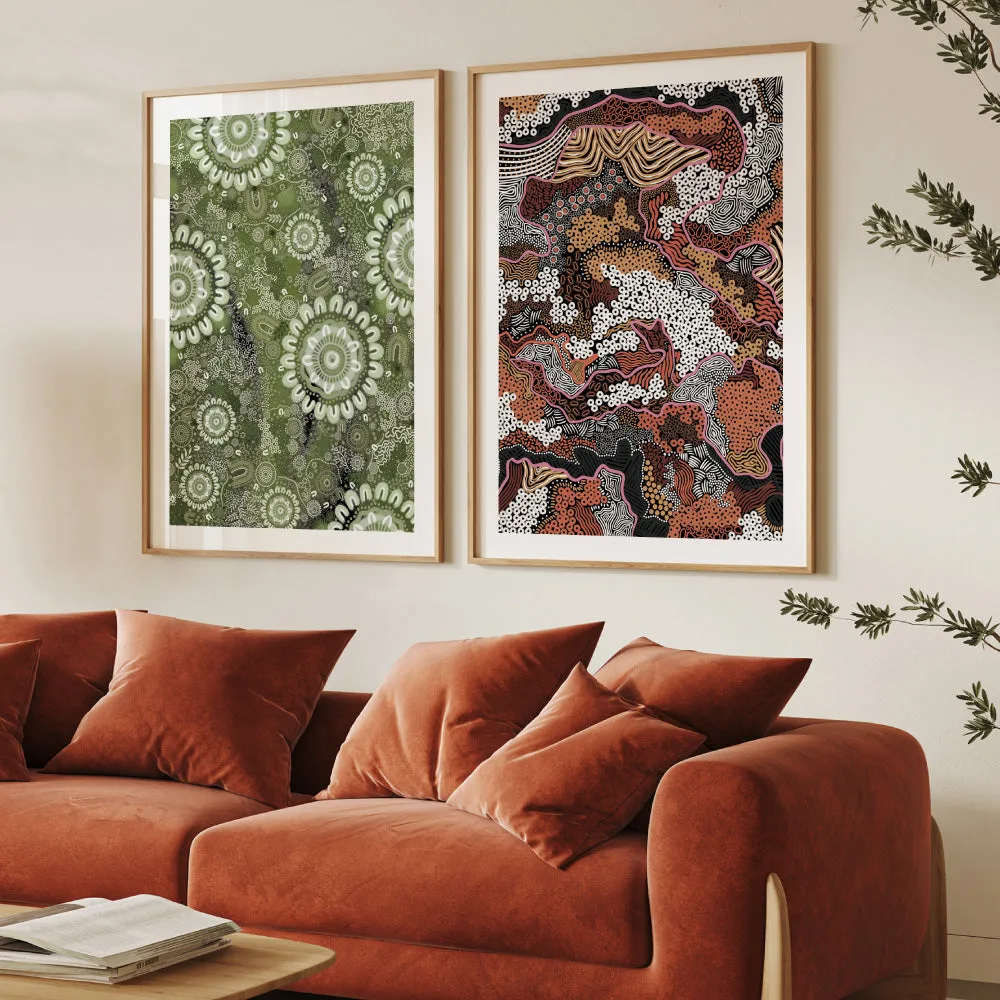 Canobie Dry Season Terracotta II - Art Print by Leah Cummins