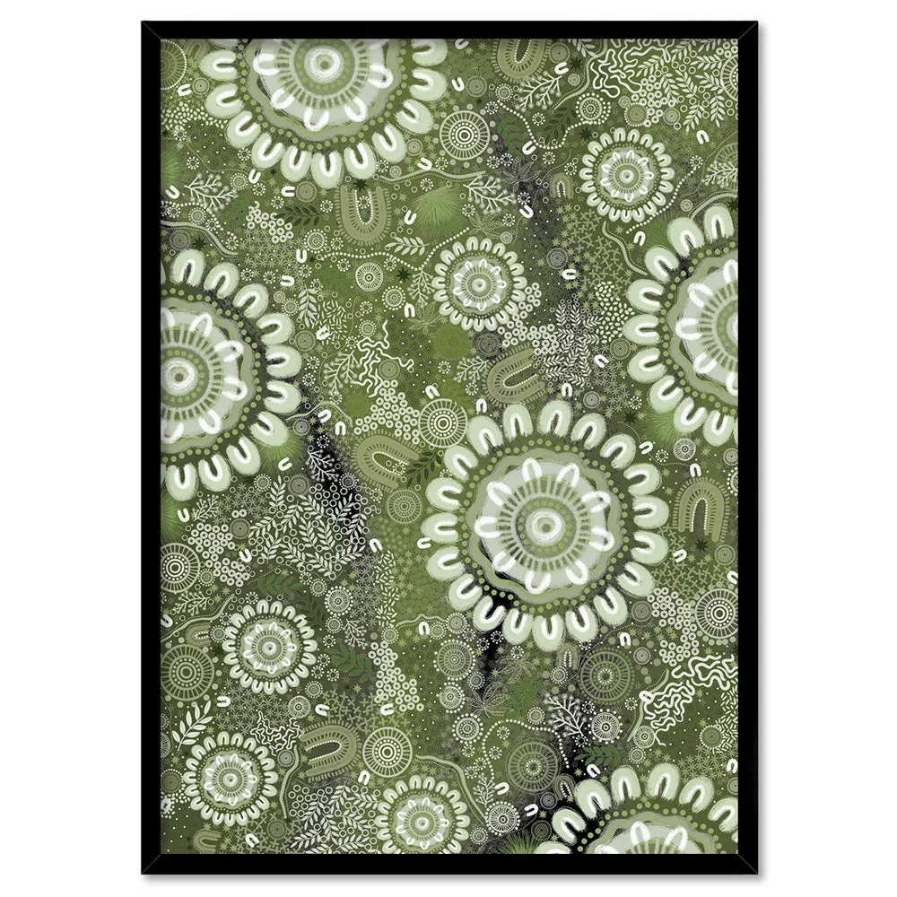 Canobie Winter in Sage Green - Art Print by Leah Cummins