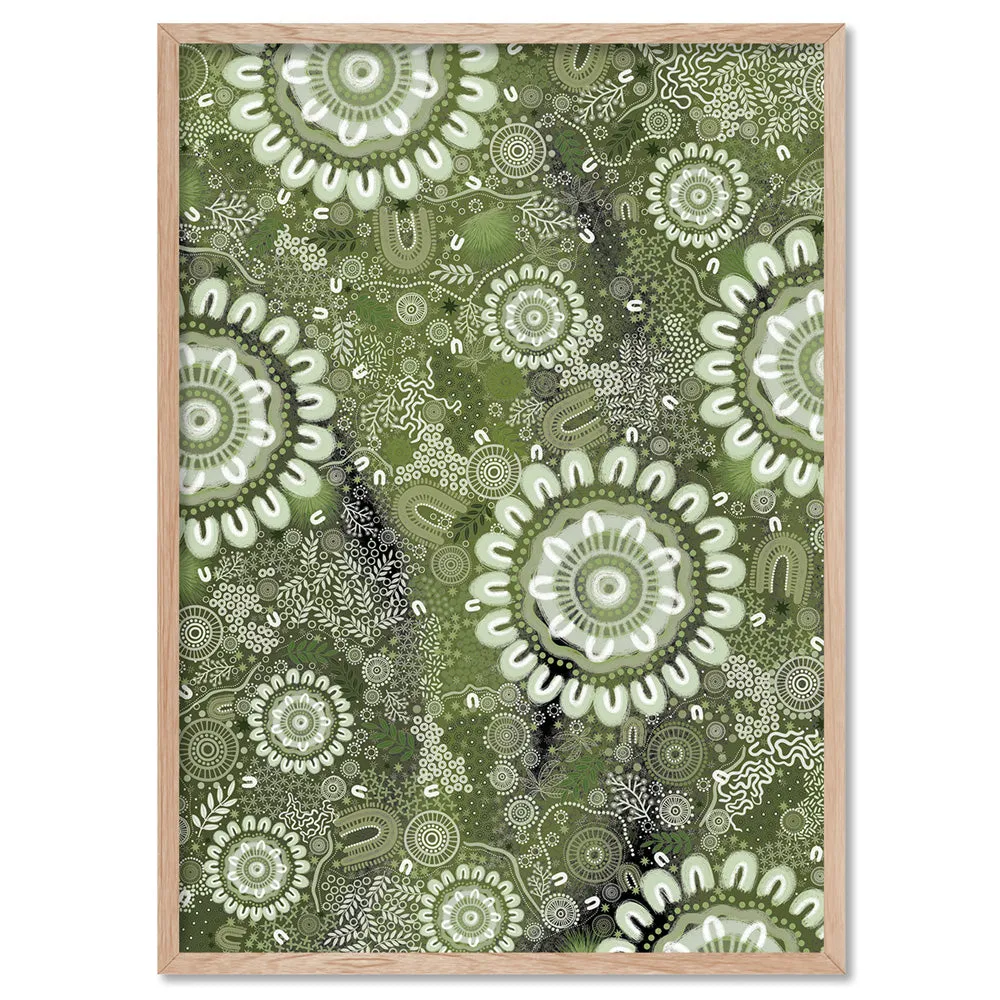 Canobie Winter in Sage Green - Art Print by Leah Cummins