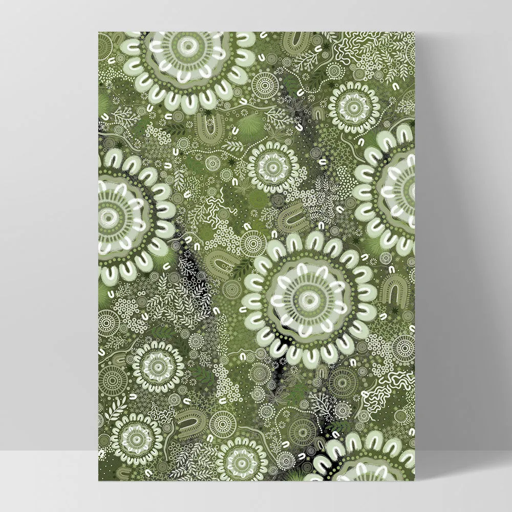 Canobie Winter in Sage Green - Art Print by Leah Cummins