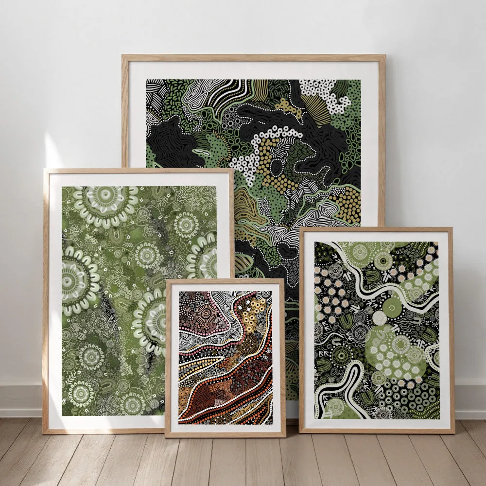 Canobie Winter in Sage Green - Art Print by Leah Cummins