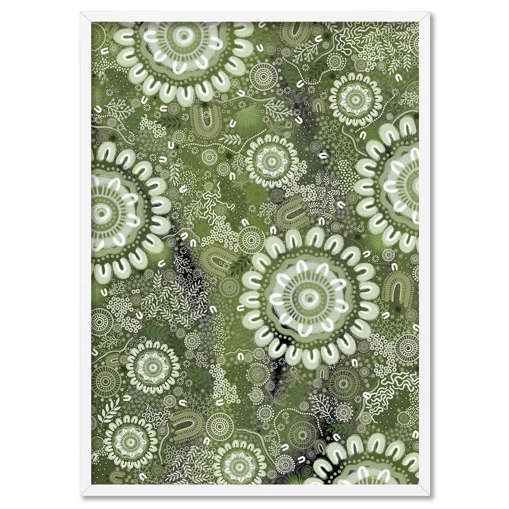Canobie Winter in Sage Green - Art Print by Leah Cummins
