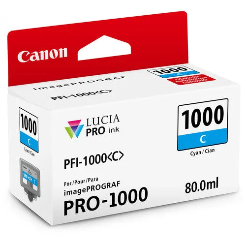 Canon PFI-1000 C LUCIA PRO Cyan Ink Tank 80ml