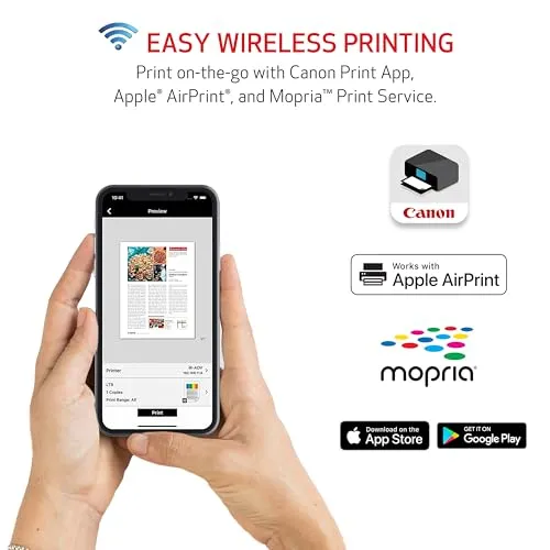 Canon PIXMA TS6420a All-in-One Wireless Inkjet Printer [Print,Copy,Scan], Black, Works with Alexa