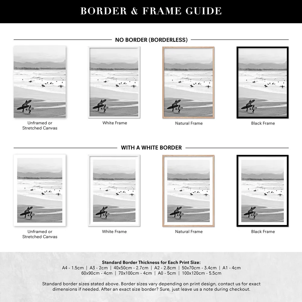 Catching the Surf B&W- Art Print