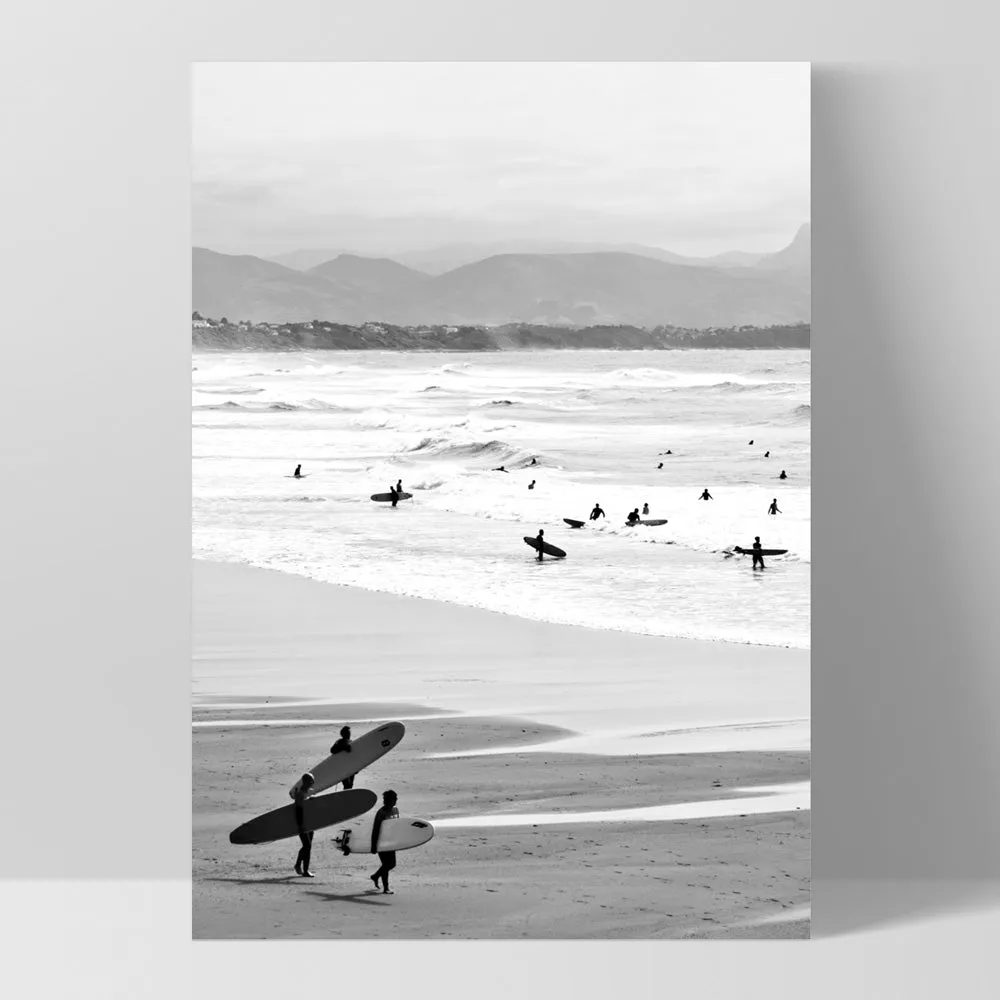 Catching the Surf B&W- Art Print