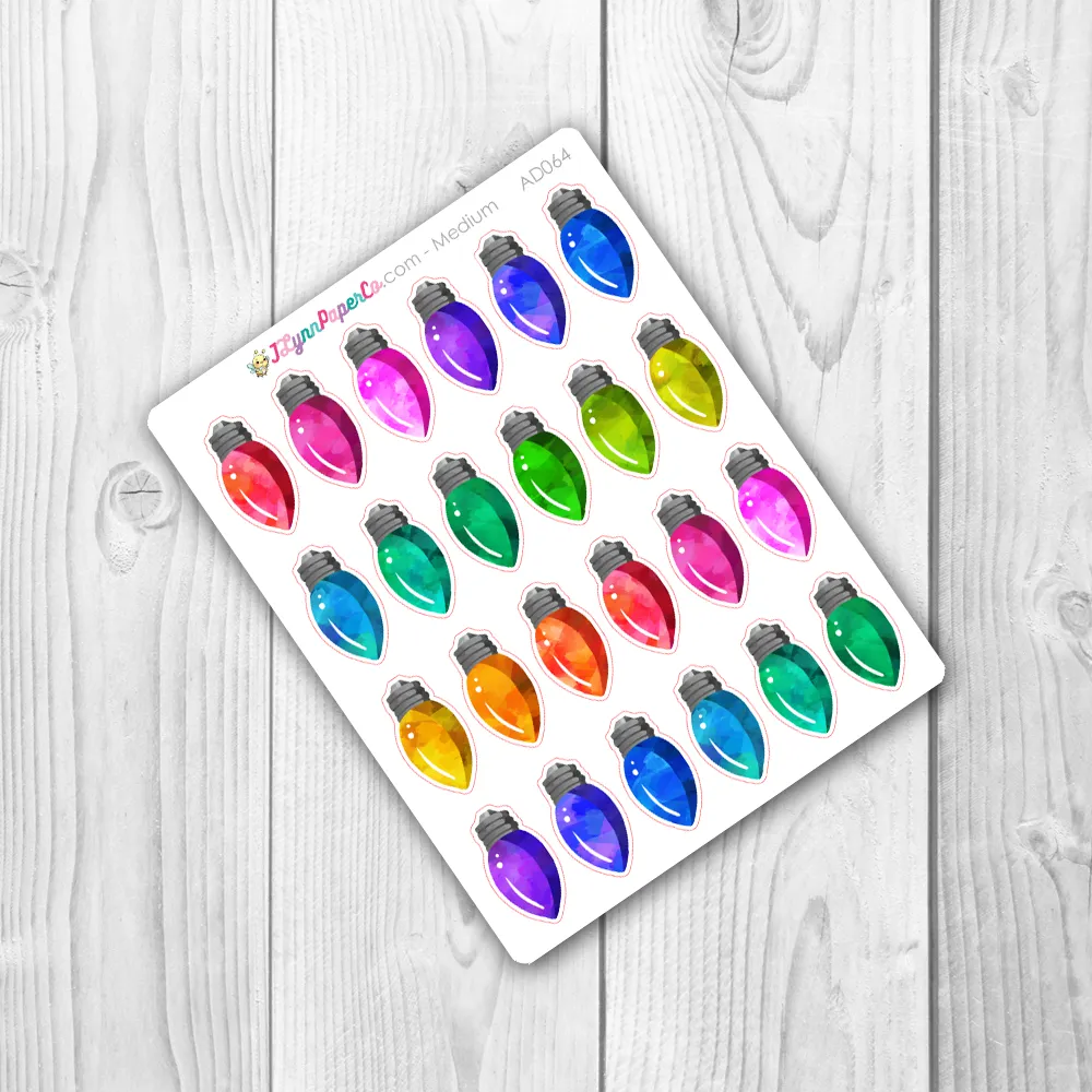 Christmas Lights Deco Stickers | AD064