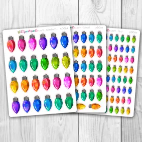 Christmas Lights Deco Stickers | AD064