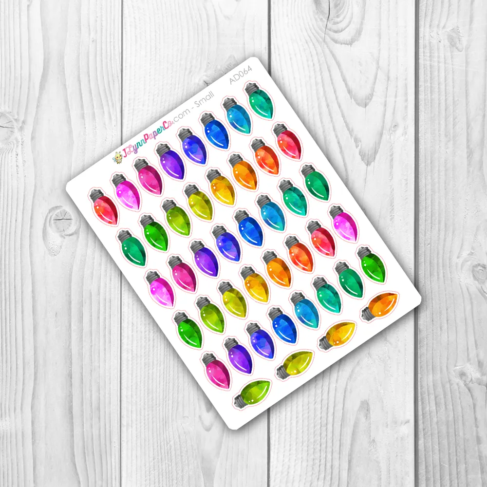 Christmas Lights Deco Stickers | AD064