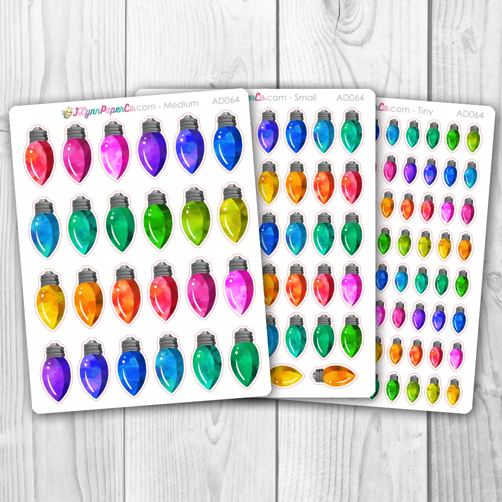 Christmas Lights Deco Stickers | AD064