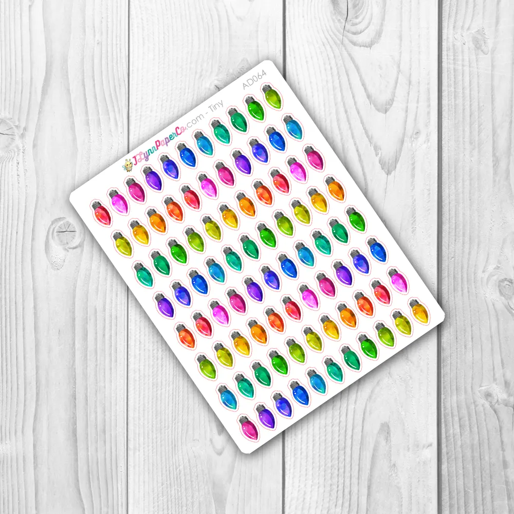 Christmas Lights Deco Stickers | AD064