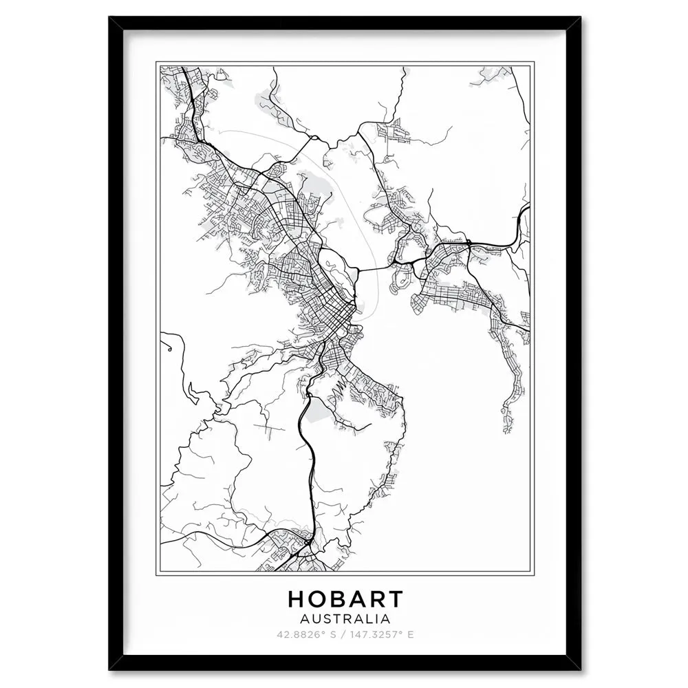 City Map | HOBART - Art Print