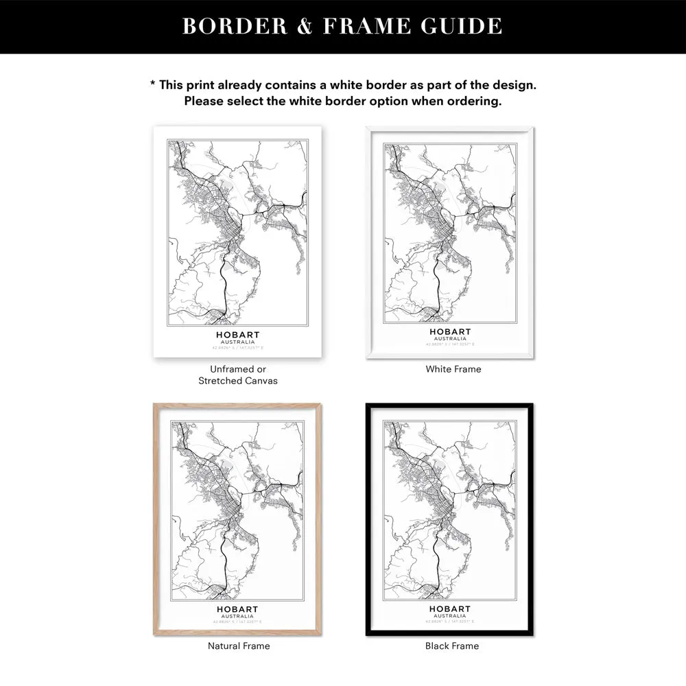 City Map | HOBART - Art Print