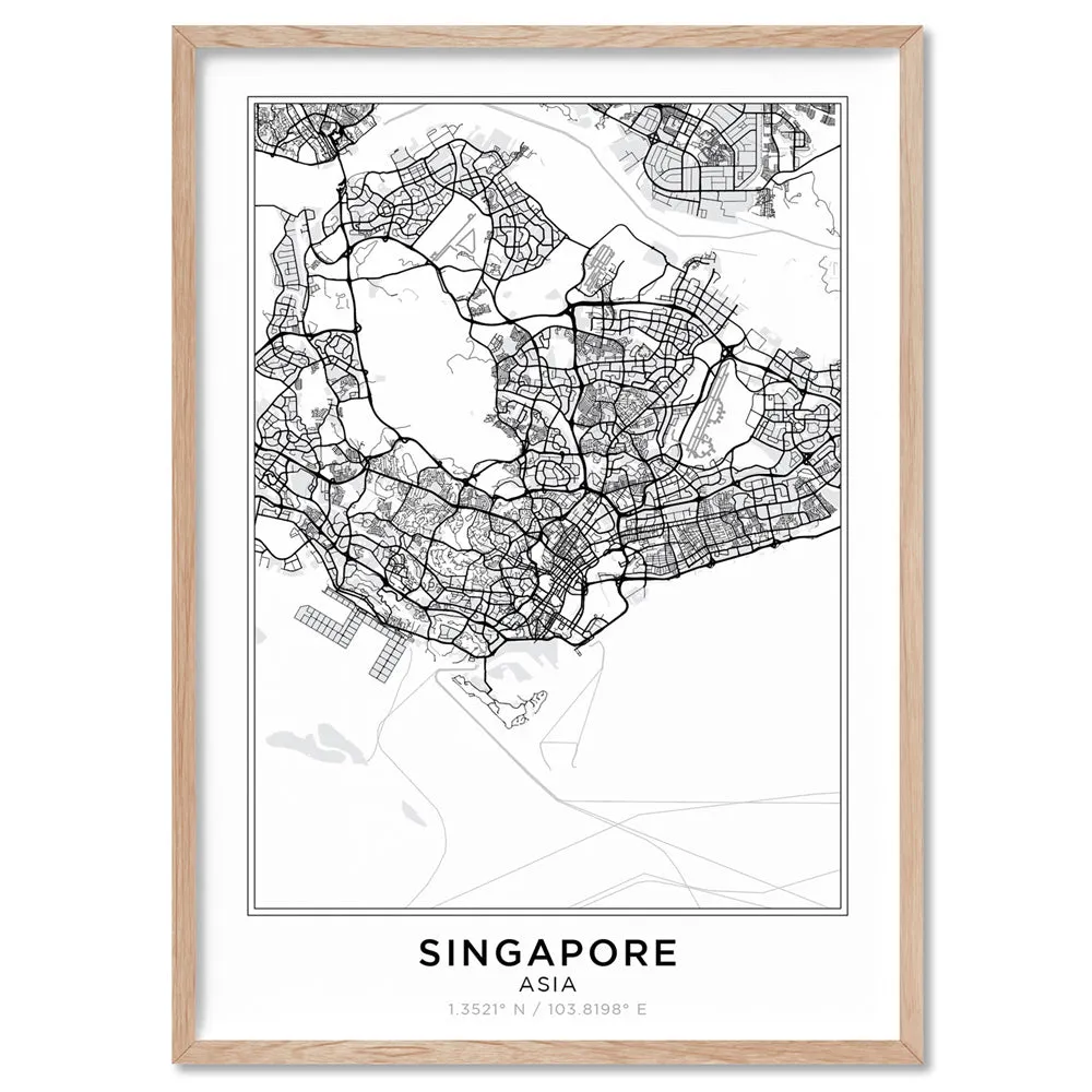 City Map | SINGAPORE - Art Print