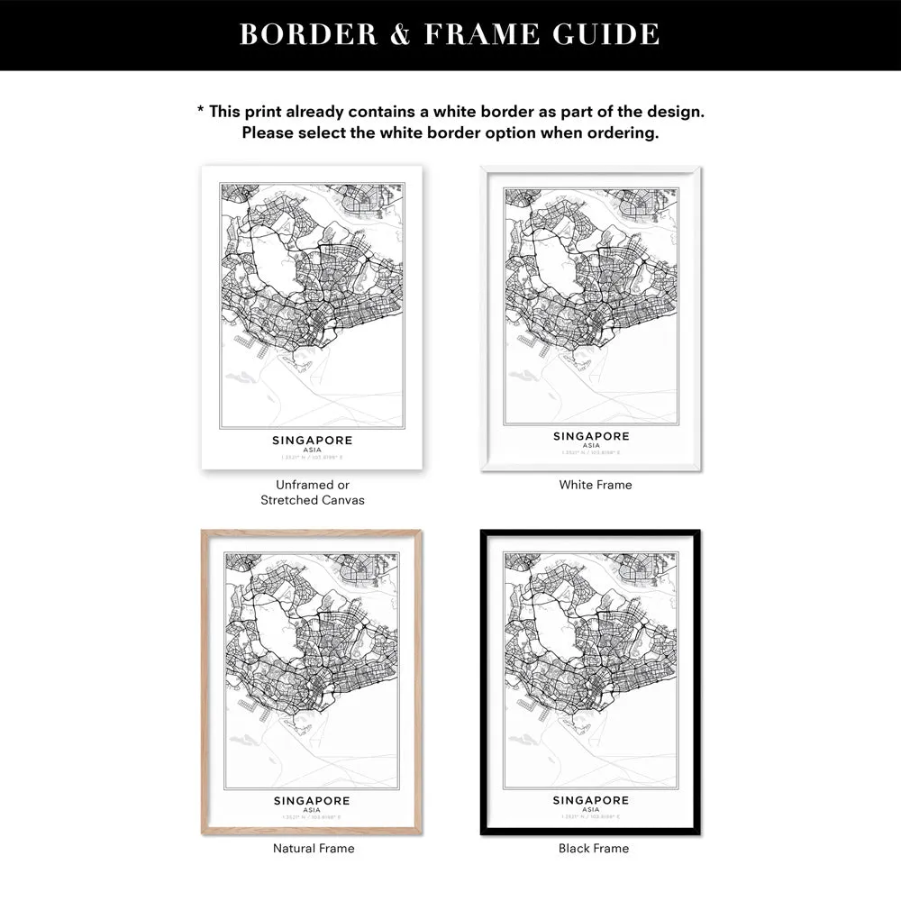City Map | SINGAPORE - Art Print