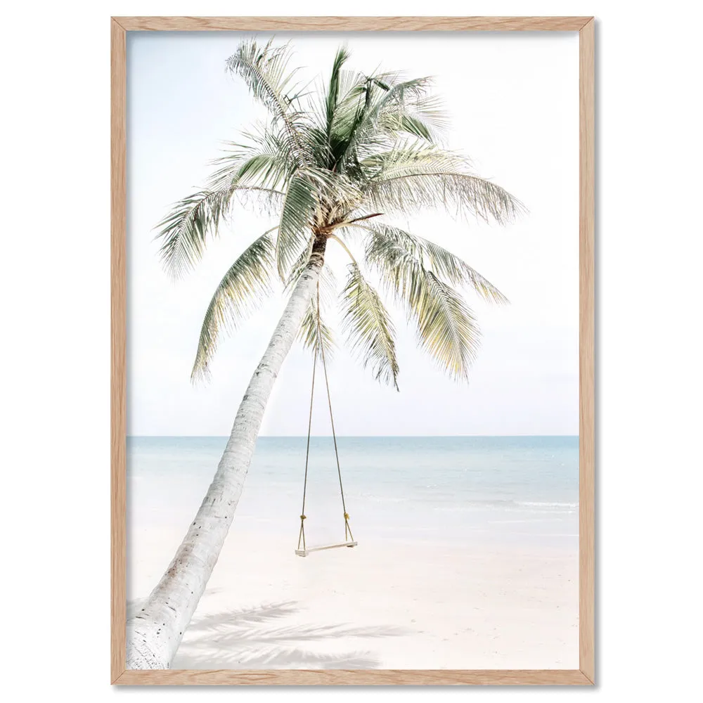 Coastal Palm beach Swing - Art Print