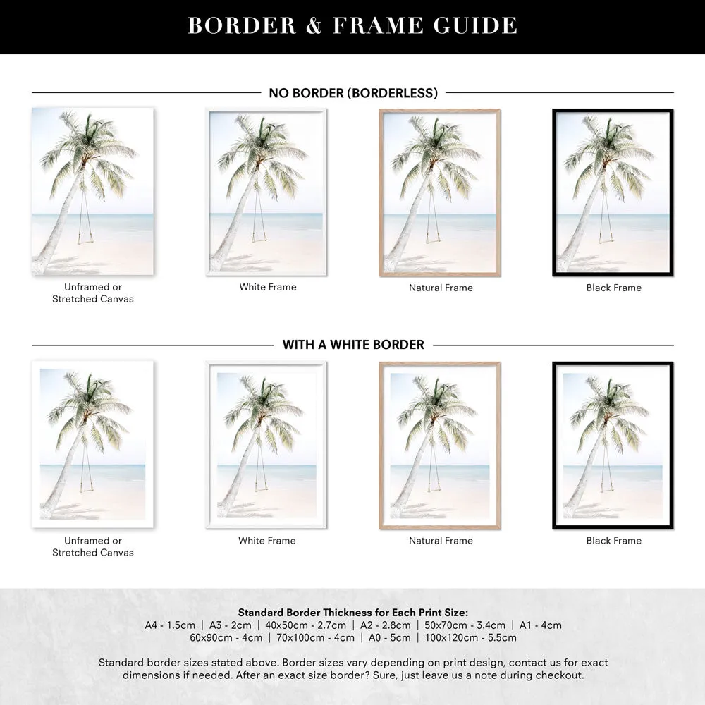 Coastal Palm beach Swing - Art Print