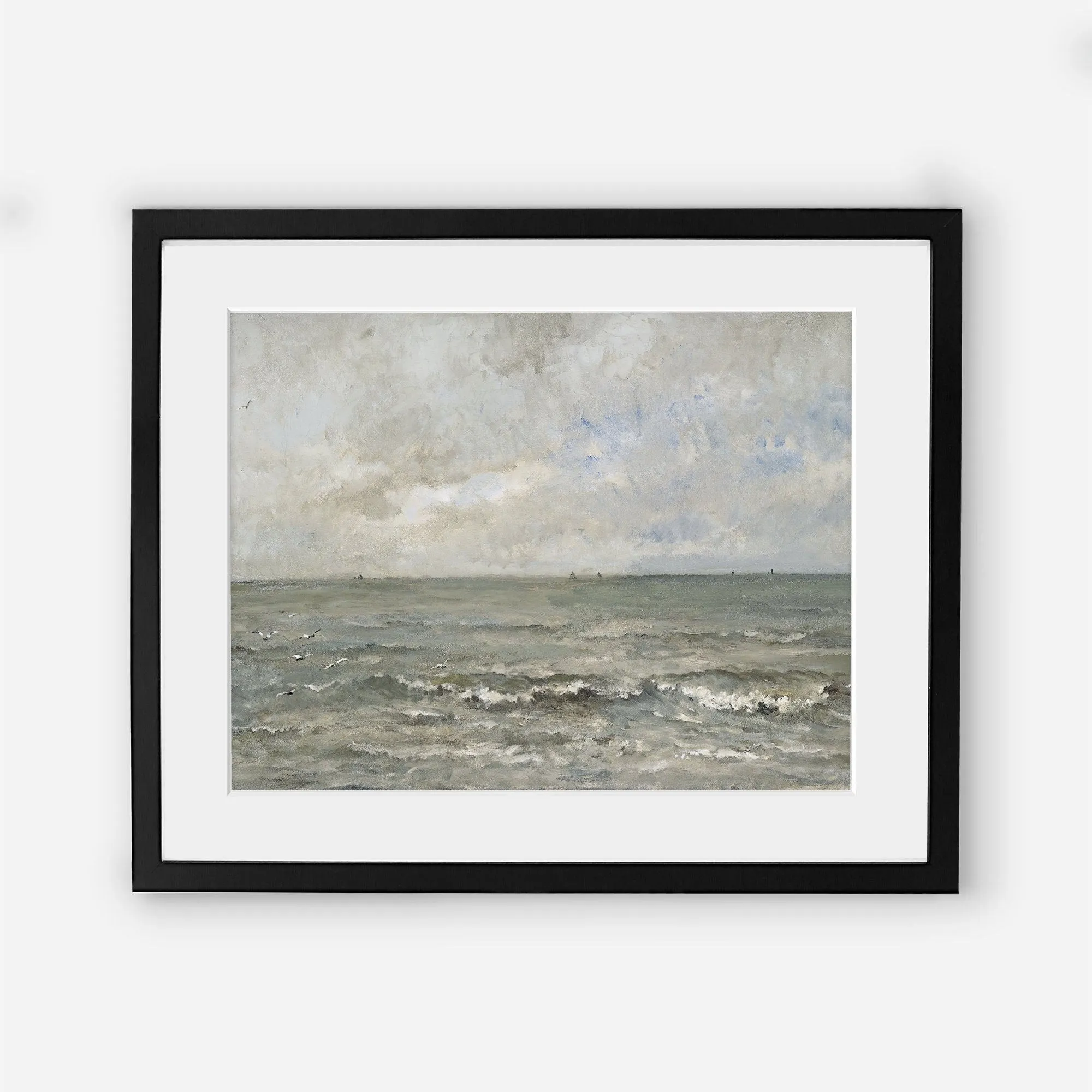 Coastal Rough Water Vintage Wall Art
