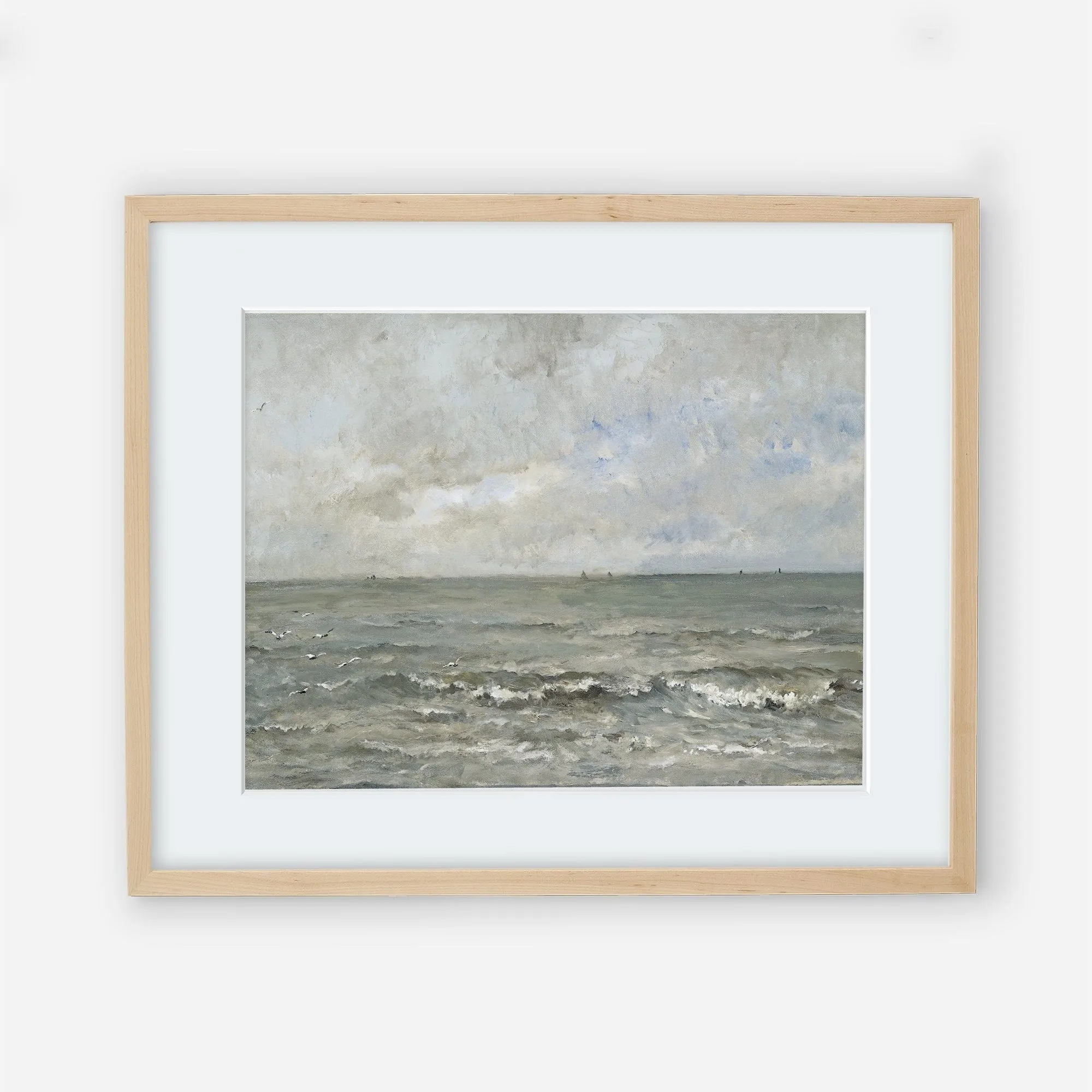 Coastal Rough Water Vintage Wall Art