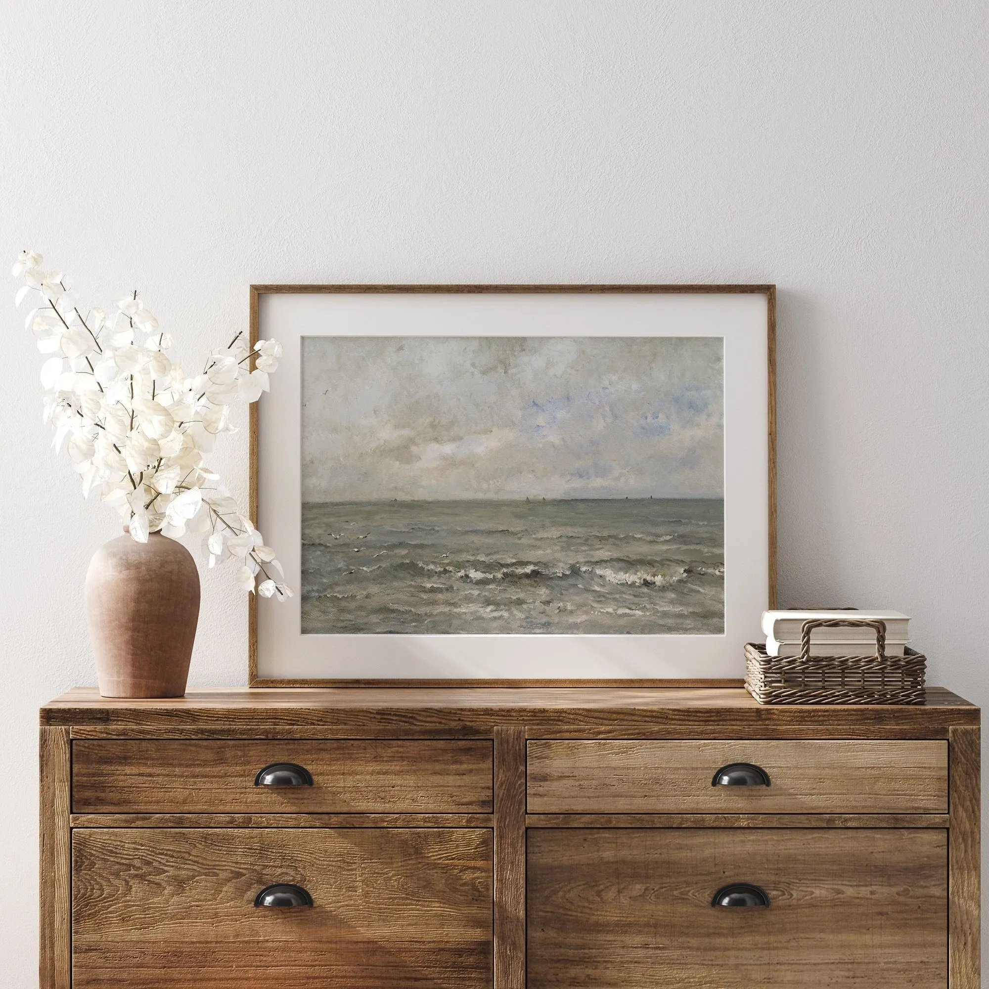 Coastal Rough Water Vintage Wall Art