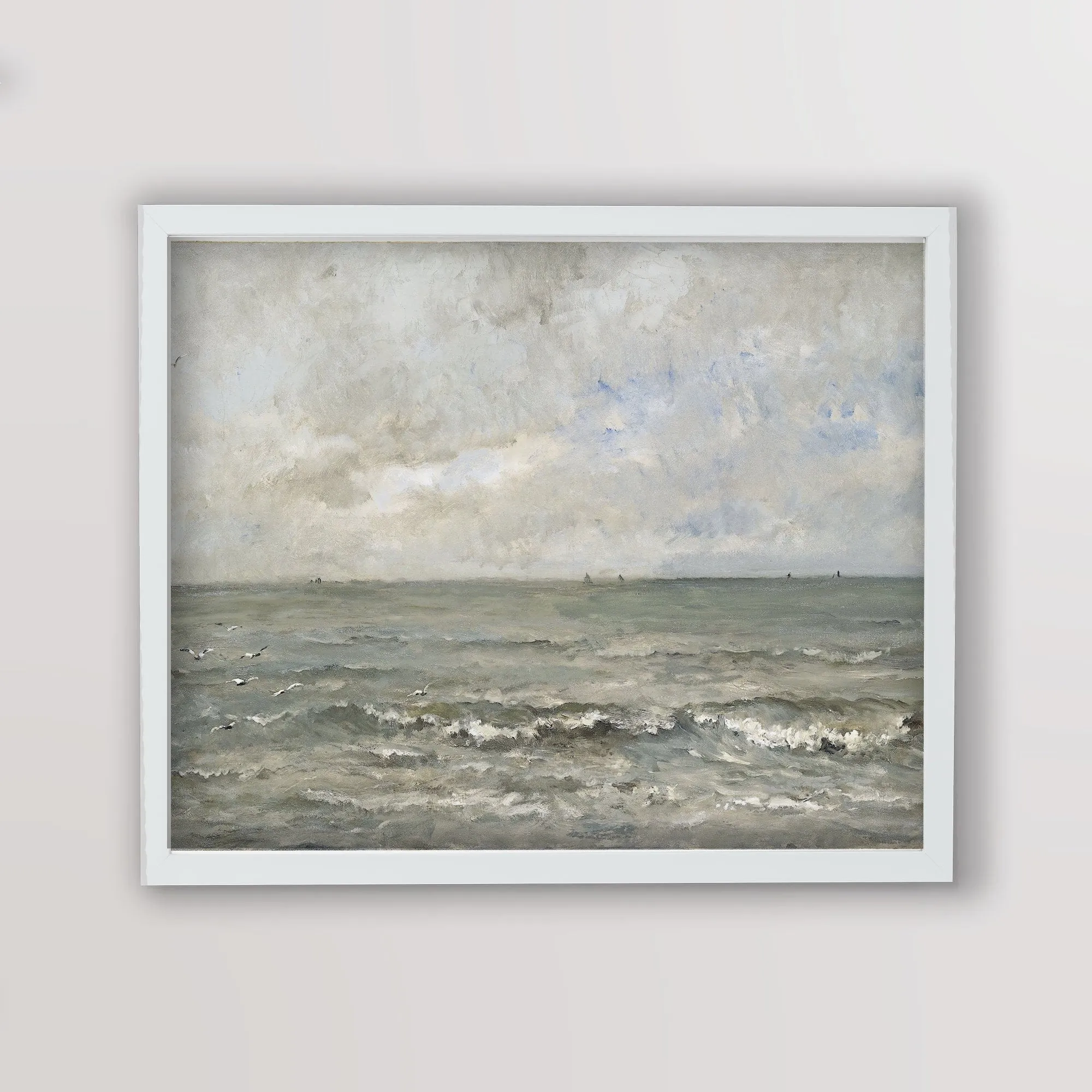 Coastal Rough Water Vintage Wall Art