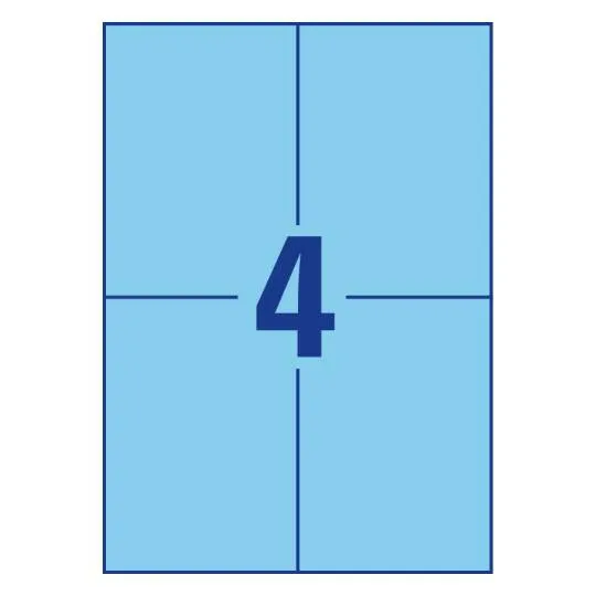 Coloured labels 105 x 148 mm Blue