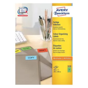 Coloured labels 105 x 148 mm Green