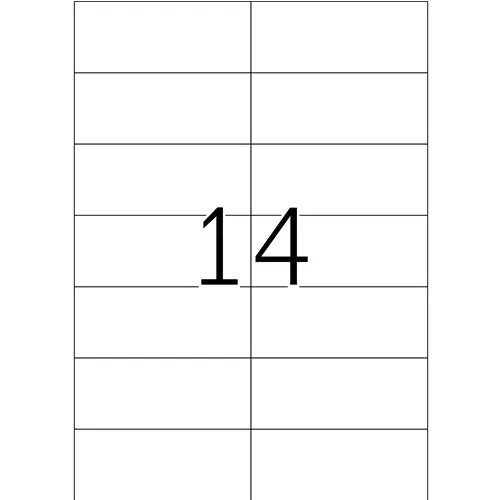 Coloured Labels A4, 105 x 42,3 mm, Yellow, Removable (5058)