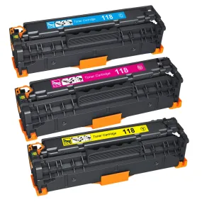 Compatible Canon 118 CRG118 3 Pack (Cyan Magenta Yellow) Toner For imageCLASS Series