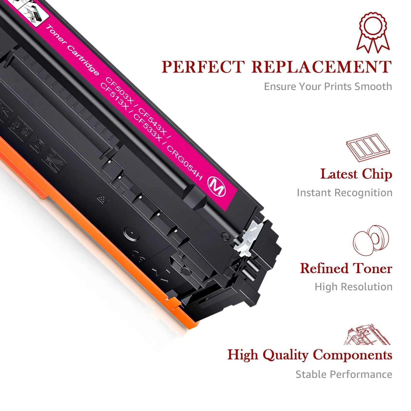 Compatible HP 202X Toner Cartridges Set Of 4 Colors (CF500X-503X) HP Toner Color LaserJet Pro M281fdw M281cdw M254dw