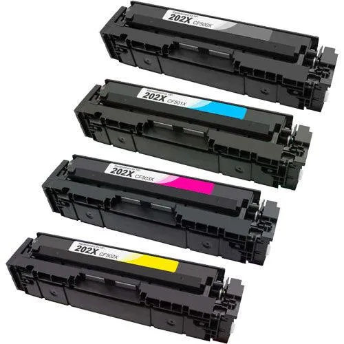 Compatible HP 202X Toner Cartridges Set Of 4 Colors (CF500X-503X) HP Toner Color LaserJet Pro M281fdw M281cdw M254dw