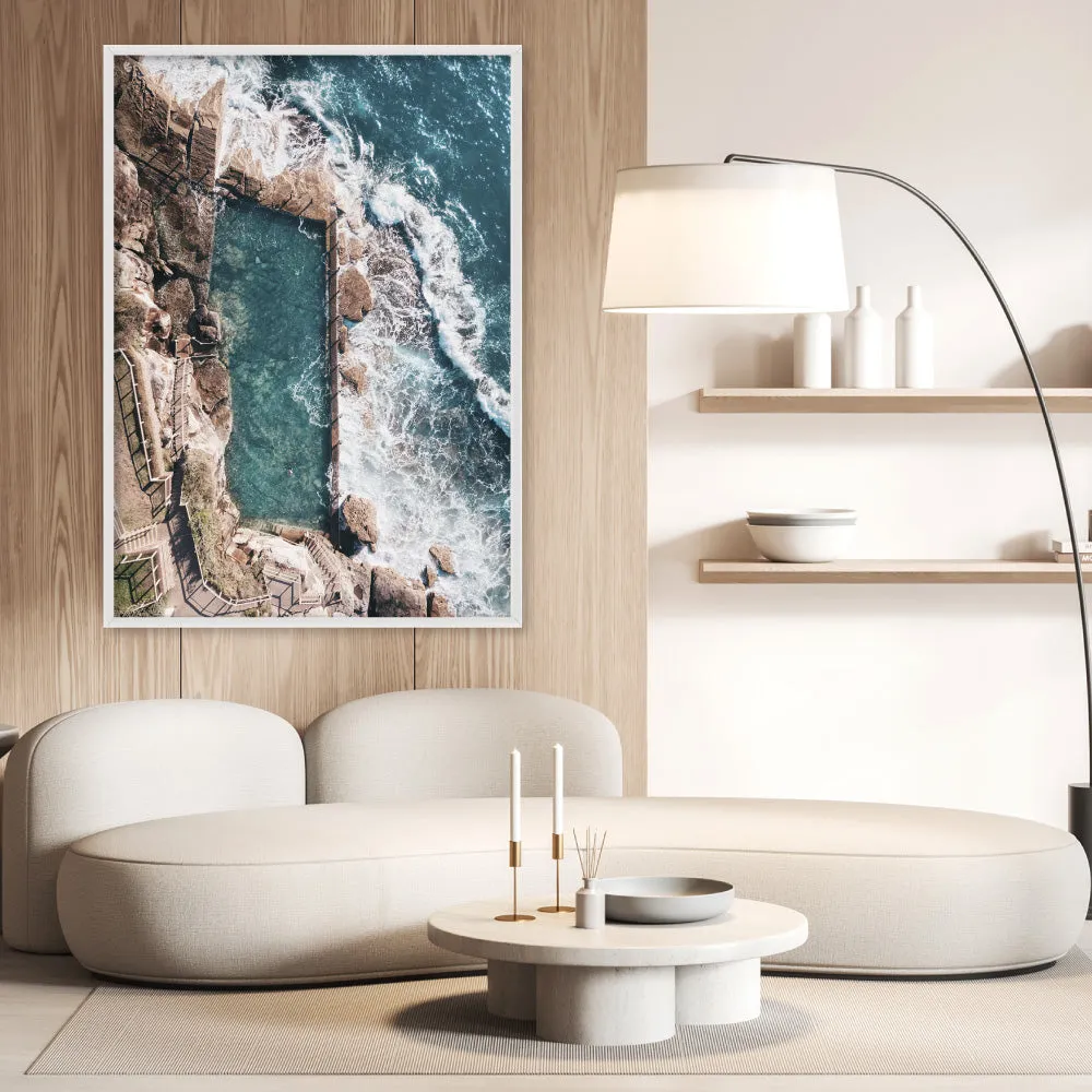 Coogee Rock Pool Aerial II - Art Print by Beau Micheli