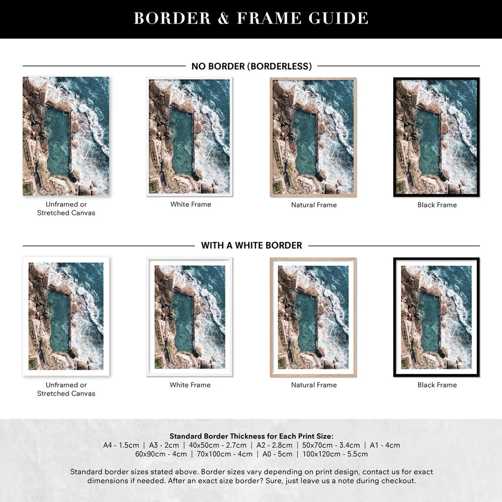 Coogee Rock Pool Aerial II - Art Print by Beau Micheli
