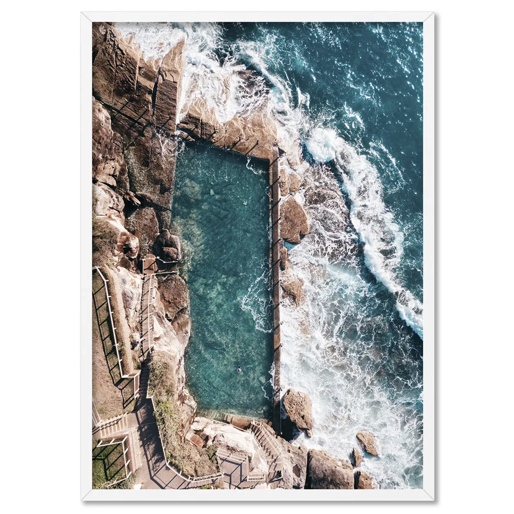 Coogee Rock Pool Aerial II - Art Print by Beau Micheli
