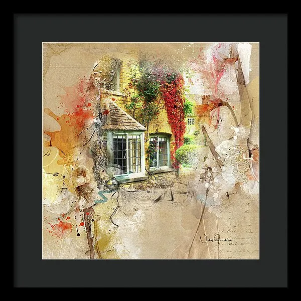 Cotswolds Cottage Lights - Framed Print