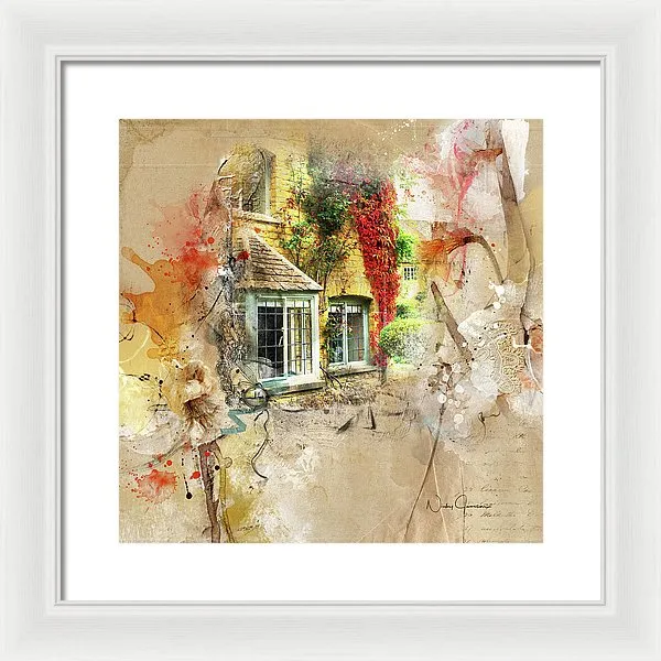 Cotswolds Cottage Lights - Framed Print