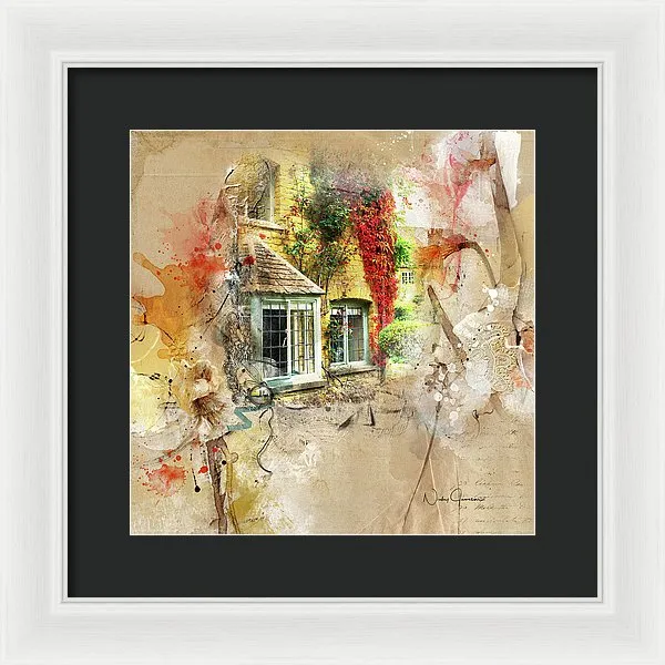 Cotswolds Cottage Lights - Framed Print