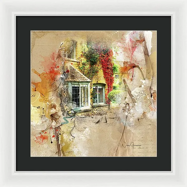Cotswolds Cottage Lights - Framed Print