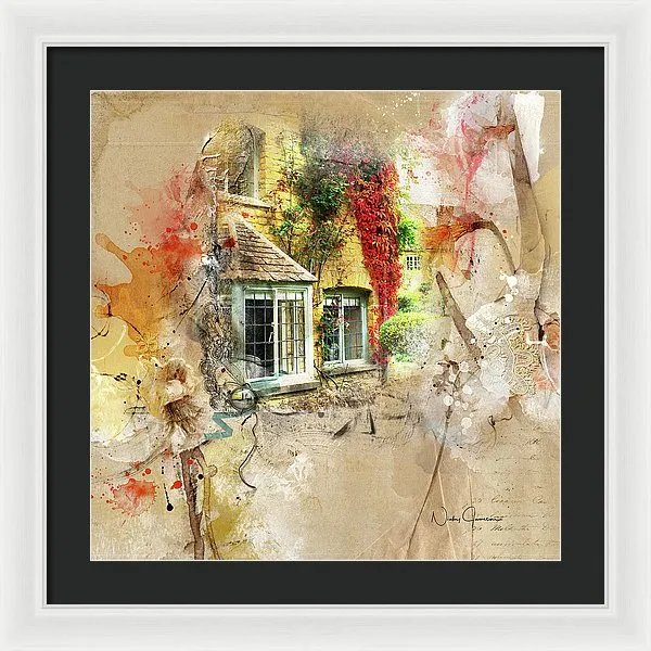 Cotswolds Cottage Lights - Framed Print
