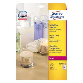 Crystal Clear labels 45.7 x 25.4 mm