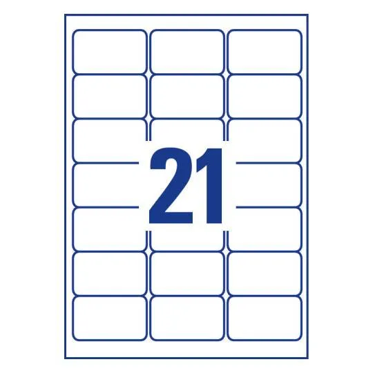 Crystal Clear labels 63.5 x 38.1 mm